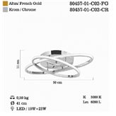 Lampa sufitowa Lucea Rovigo 80457-01-C02-CR