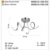 Lampa sufitowa Lucea Natal 80382-01-C03-CR