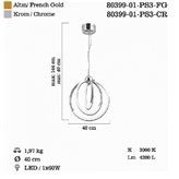 Lampa wisząca Lucea Guida 80399-01-PS3-FG