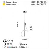 Lampa wisząca Lucea Paradas 80391-04-P01-FG