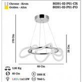 Lampa wisząca Lucea Paradas 80391-02-P01-FG