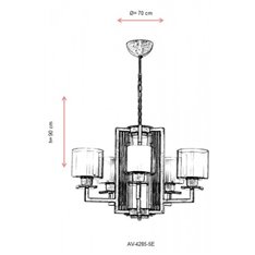 Lampa wisząca Avonni AV-4285-5E