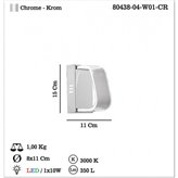 Lampa ścienna Lucea Lerda 80438-04-W01-CR