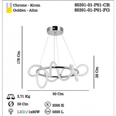 Lampa wisząca Lucea Paradas 80391-01-P01-FG 