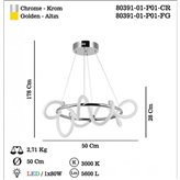 Lampa wisząca Lucea Paradas 80391-01-P01-FG