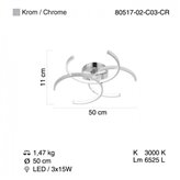 Lampa sufitowa Lucea Vema 80517-02-C03-CR