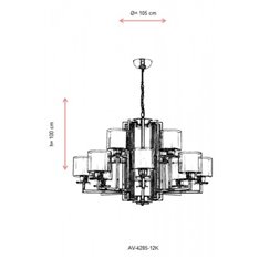 Lampa wisząca Avonni AV-4285-12K