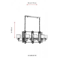 Lampa wisząca Avonni AV-4285-8S-YM