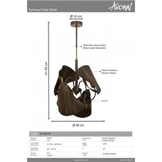Lampa wisząca Avonni AV-4351-4E
