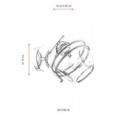 Lampa ścienna Avonni AP-1780-1K