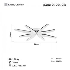 Lampa sufitowa Lucea Marena 80242-04-C04-CR 
