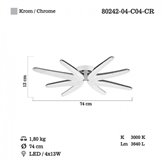 Lampa sufitowa Lucea Marena 80242-04-C04-CR