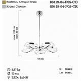 Lampa wisząca Lucea Molveno 80419-04-P05-CR