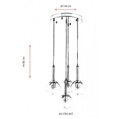 Lampa wisząca Avonni AV-1781-4KT