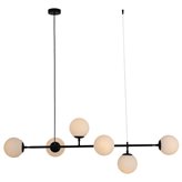 Lampa wisząca Light Prestige Alisa czarna białe kulki LP-005/6P BK/WH