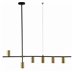 Lampa wisząca Light Prestige Arizona 6 linia czarny/złoty LP-074/6PL BK/GD