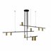 Lampa wisząca Light Prestige Arizona 9 linia czarny/złoty LP-074/9PL BK/GD