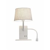 Lampa ścienna Light Prestige Dakota z półka biały - prawy LP-2121/1W R WH