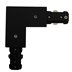 Łącznik Light Prestige L czarny do szynoprzewodów 1F LP-552-S-BK