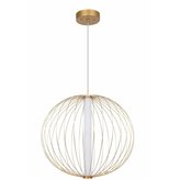 Lampa wisząca Light Prestige Treviso duża złota 3000K LP-798/1P L3 GD