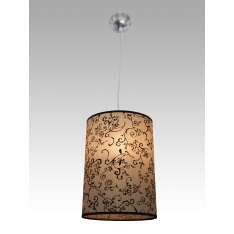 Lampa wisząca Bangkok 2 0089 hotelowa abażur beżowy z czarnym wzorem