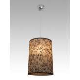 Lampa wisząca Bangkok 2 0089 hotelowa abażur beżowy z czarnym wzorem