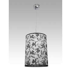 Lampa wisząca Bangkok 13 0119 hotelowa abażur biały z czarnym wzorem