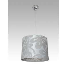 Lampa wisząca Ateny 9 0171 hotelowa abażur szary z szarym wzorem