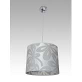 Lampa wisząca Ateny 9 0171 hotelowa abażur szary z szarym wzorem