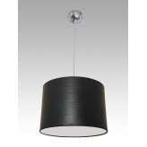 Lampa wisząca Amsterdam 31 0386 hotelowa abażur czarny | Struktura drewna