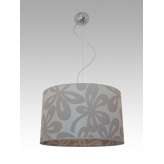 Lampa wisząca Dakar 9 0430 hotelowa abażur szary z szarym wzorem