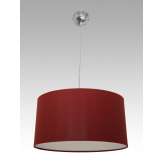 Lampa wisząca Tunis 4 0485 hotelowa abażur bordowy