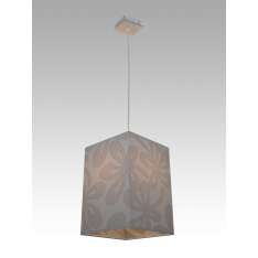 Lampa wisząca Hawana 9 0683 hotelowa abażur szary z szarym wzorem