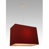 Lampa wisząca Baku 4 0812 hotelowa abażur bordowy