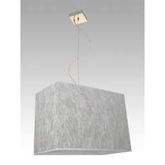 Lampa wisząca Ottawa 5 0898 hotelowa abażur srebrne nitki