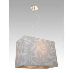 Lampa wisząca Ottawa 9 0904 hotelowa abażur szary z szarym wzorem