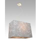 Lampa wisząca Ottawa 9 0904 hotelowa abażur szary z szarym wzorem