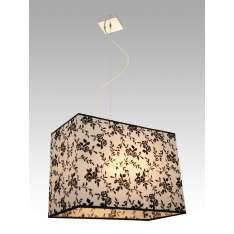 Lampa wisząca Ottawa 13 0928 hotelowa abażur biały z czarnym wzorem
