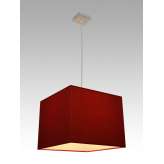 Lampa wisząca Oslo 4 0959 hotelowa abażur bordowy