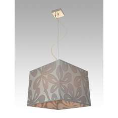 Lampa wisząca Ankara 9 1048 hotelowa abażur szary z szarym wzorem