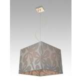 Lampa wisząca Ankara 9 1048 hotelowa abażur szary z szarym wzorem