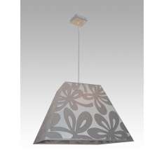 Lampa wisząca Meksyk 9 1109 hotelowa abażur szary z szarym wzorem