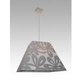 Lampa wisząca Meksyk 9 1109 hotelowa abażur szary z szarym wzorem