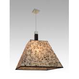 Lampa wisząca Waszyngton 2 1154 hotelowa abażur beżowy z czarnym wzorem