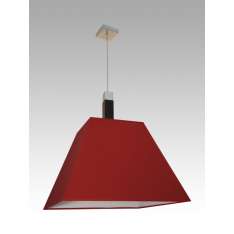 Lampa wisząca Waszyngton 4 1161 hotelowa abażur bordowy