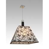 Lampa wisząca Waszyngton 13 1178 hotelowa abażur biały z czarnym wzorem