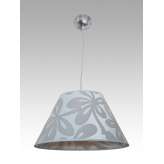 Lampa wisząca Bogota 9 1291 hotelowa abażur szary z szarym wzorem