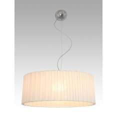 Lampa wisząca Brasilia 1 1406 hotelowa abażur biały plisowany