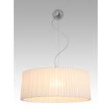 Lampa wisząca Brasilia 1 1406 hotelowa abażur biały plisowany