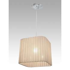 Lampa wisząca Brasilia 3 1420 hotelowa abażur biały plisowany